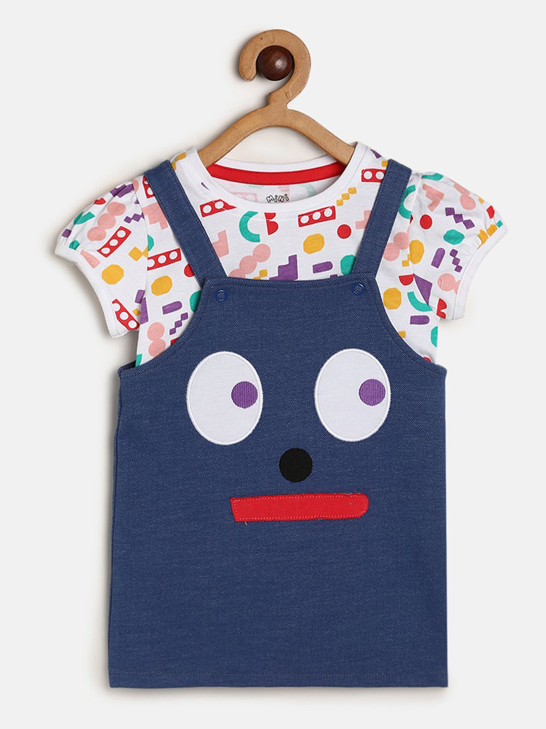 MINI KLUB Infants Girls Top with Dungaree Skirt Set