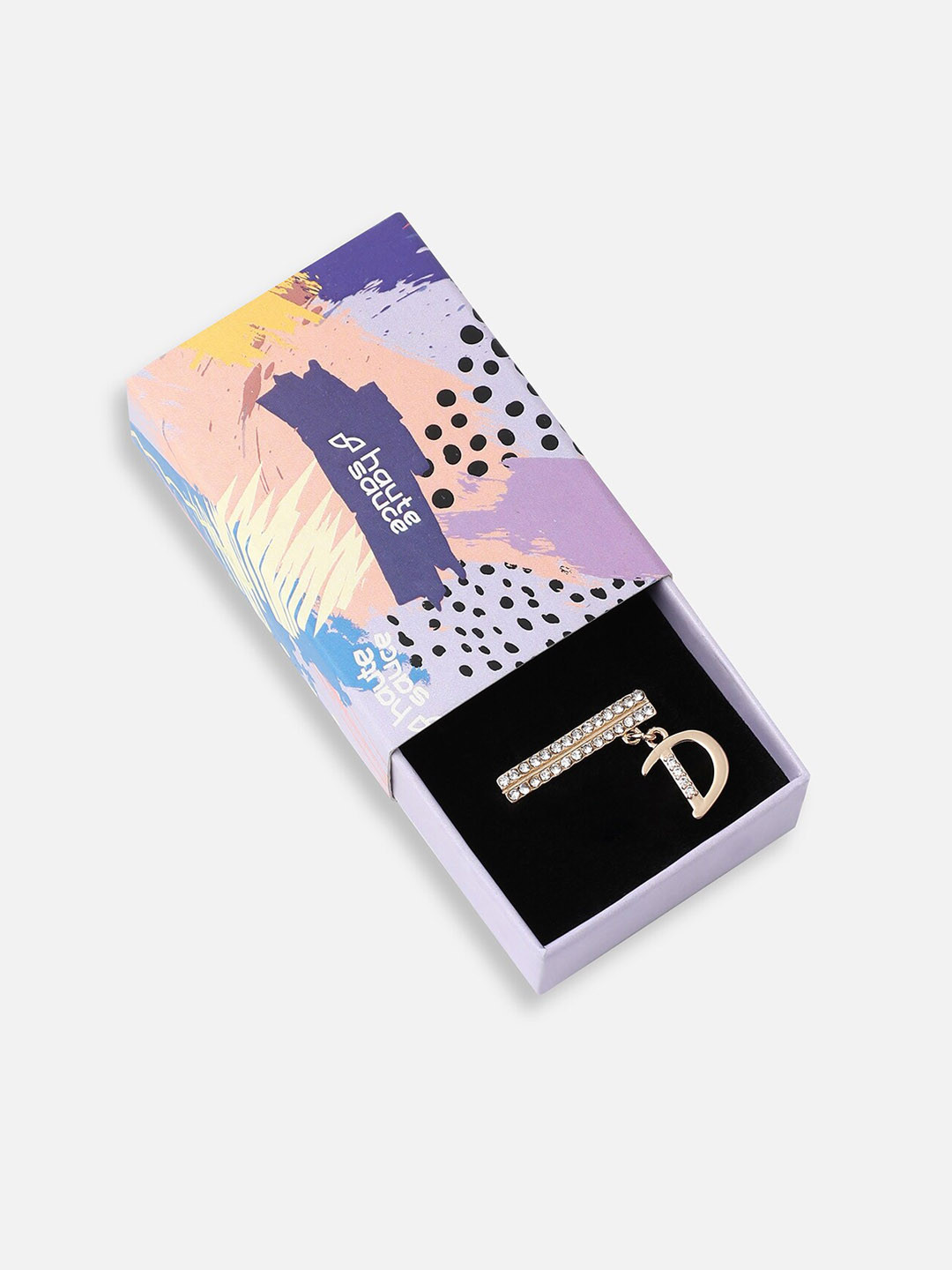 HAUTE SAUCE   Gold-Toned Embellished Alphabet D Watch Charm