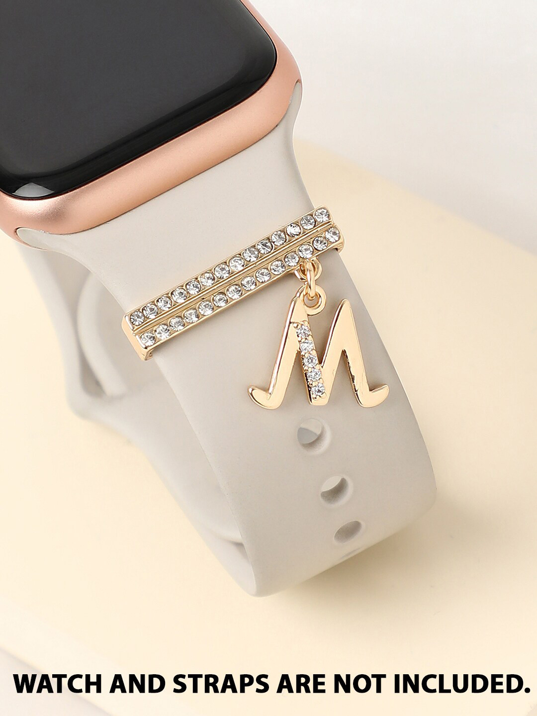 HAUTE SAUCE  Women Gold Plated Initial M Watch Charm