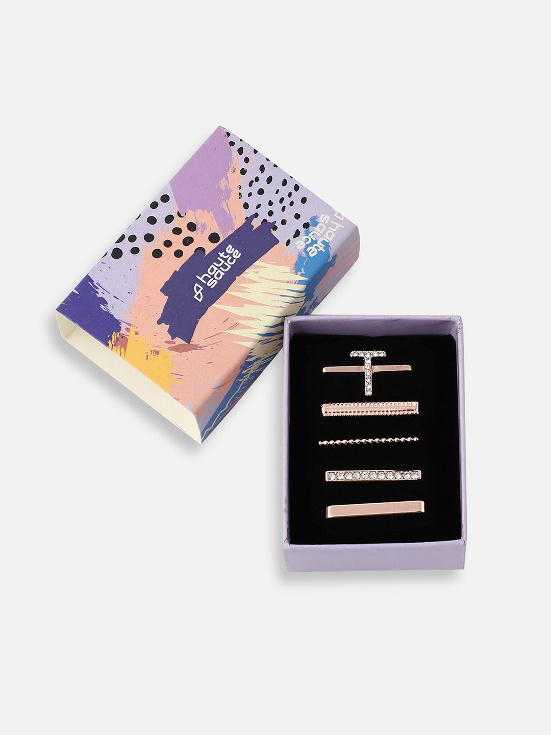 HAUTE SAUCE   Stone Studded T Initial Watch Charm