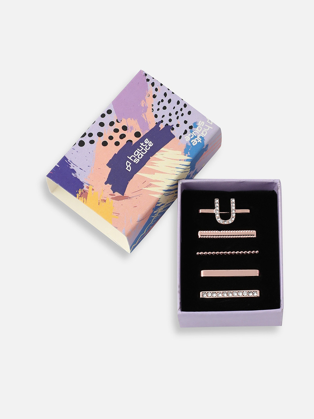 HAUTE SAUCE  Women Set Of 5 Embellished Initial U Watch Charms