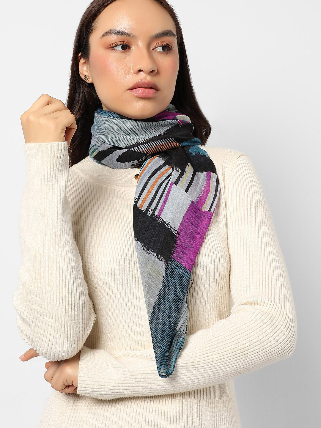 HAUTE SAUCE  Women Printed Cotton Scarves