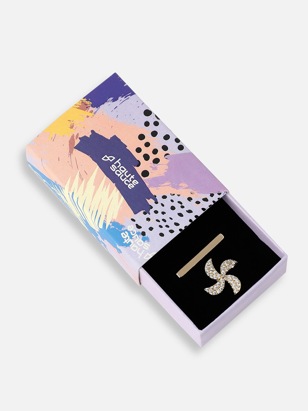 HAUTE SAUCE  Women Set of 2 Gold-Plated Fan Charms