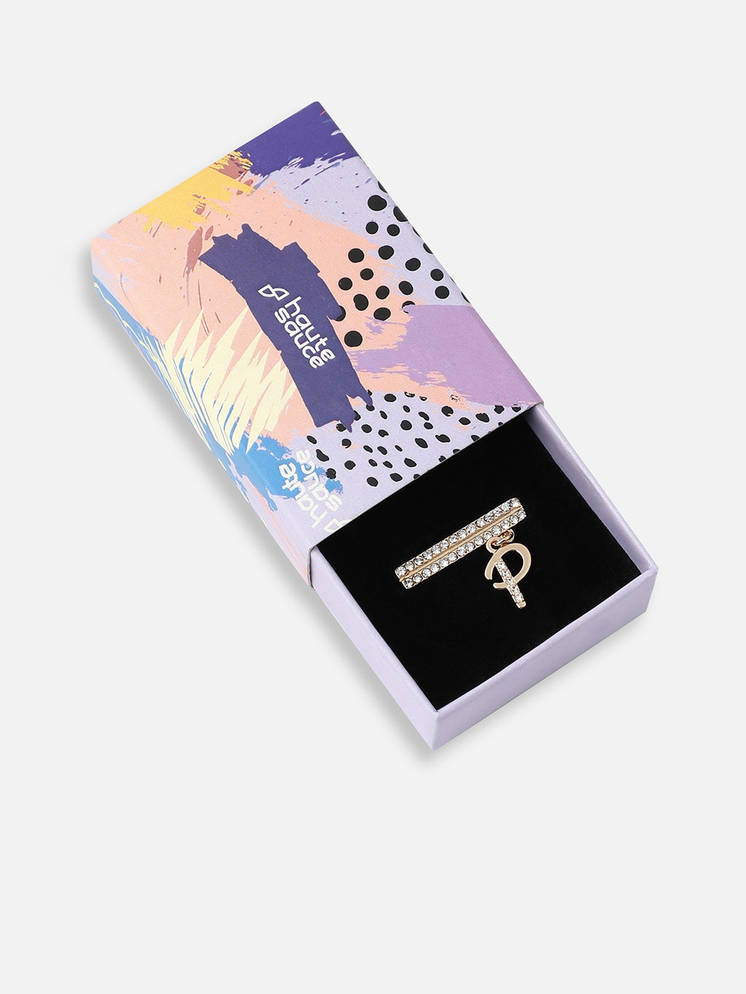 HAUTE SAUCE   Stone-Studded P Initial Watch Charm