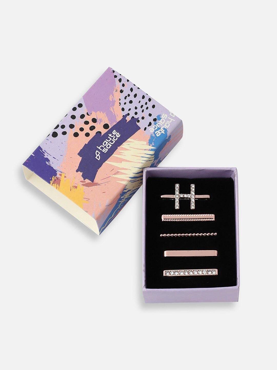 HAUTE SAUCE   Women Set of 5 Rose Gold Plated Initial H Watch Charms