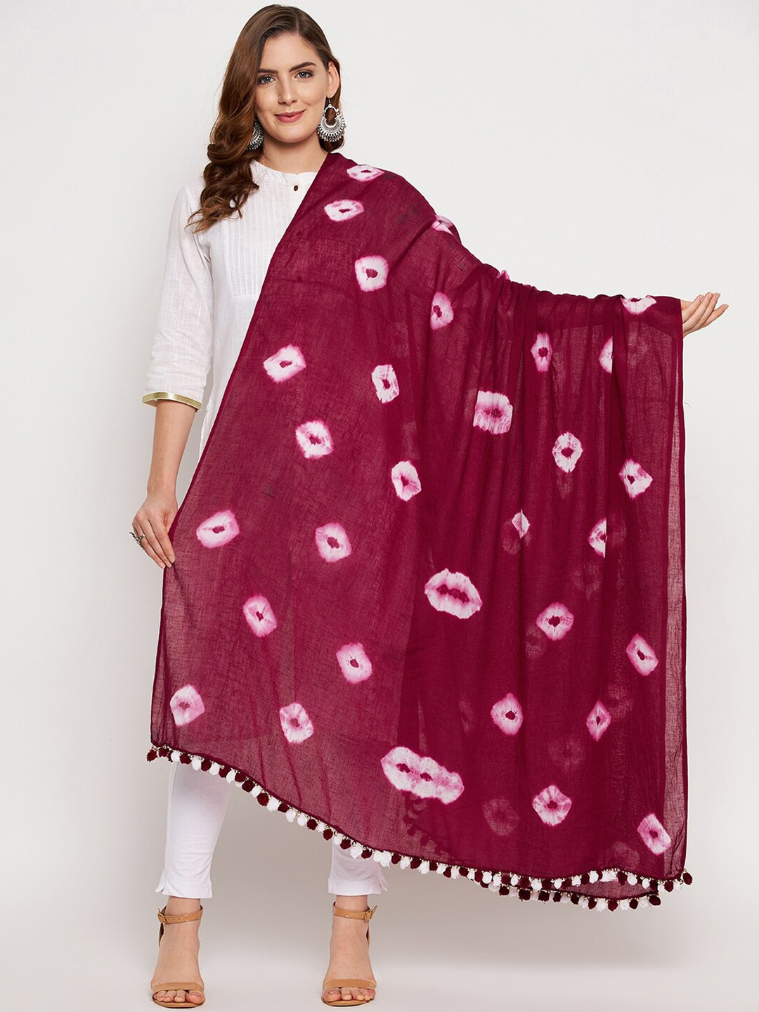 Clora Creation Pure Cotton Tie & Dye Dupatta