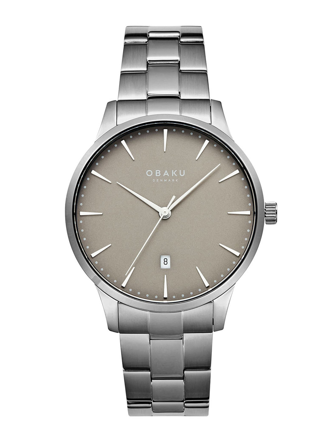Obaku Men Brass Dial & Stainless Steel Bracelet Style Straps Analogue Watch V247XDUUSU