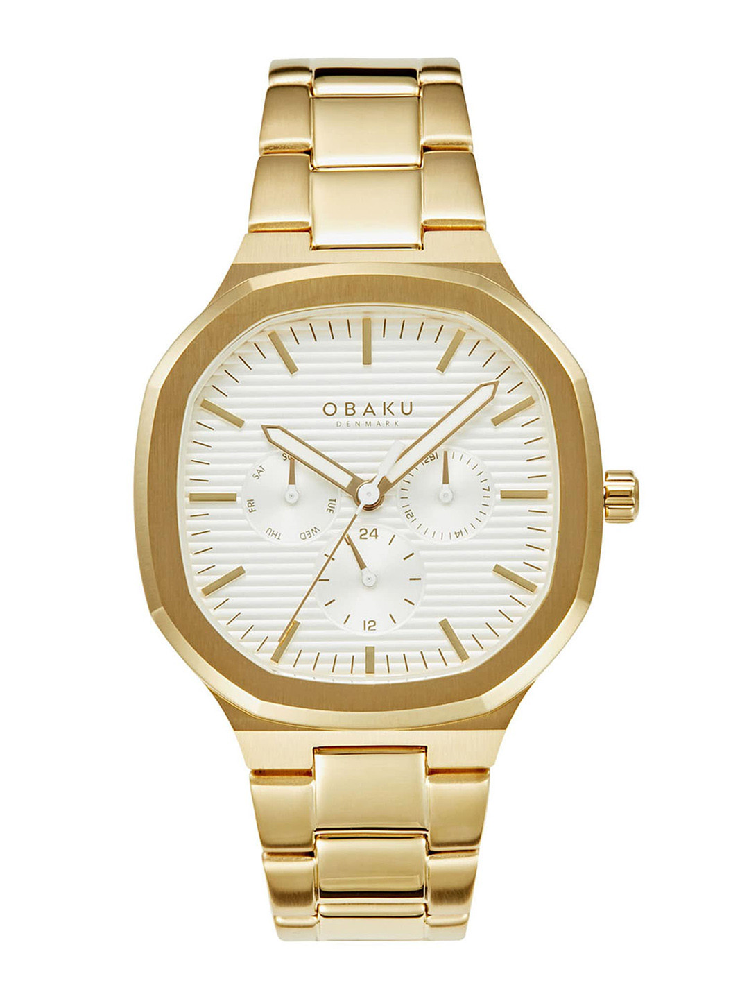 Obaku Men Stainless Steel Bracelet Style Straps Analogue Multi Watch V275GMGISG