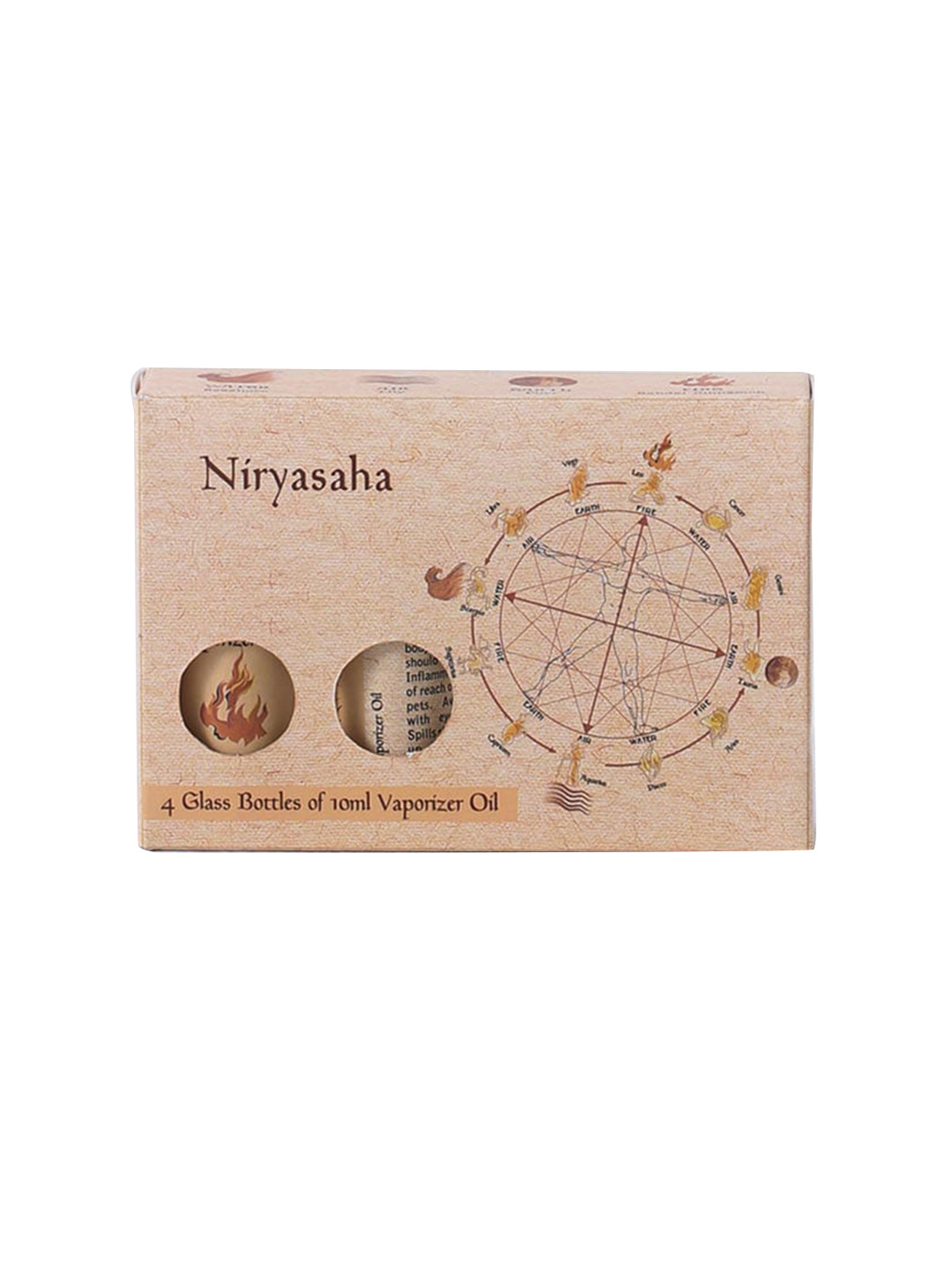 Fabindia Niryasaha Beige & Black 4 Pcs Vapoursizer Oil