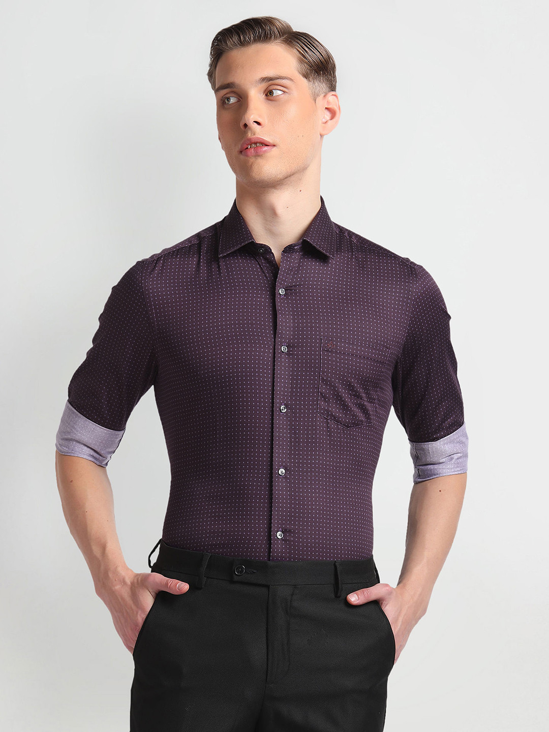 Arrow Printed Formal Cotton Shirt