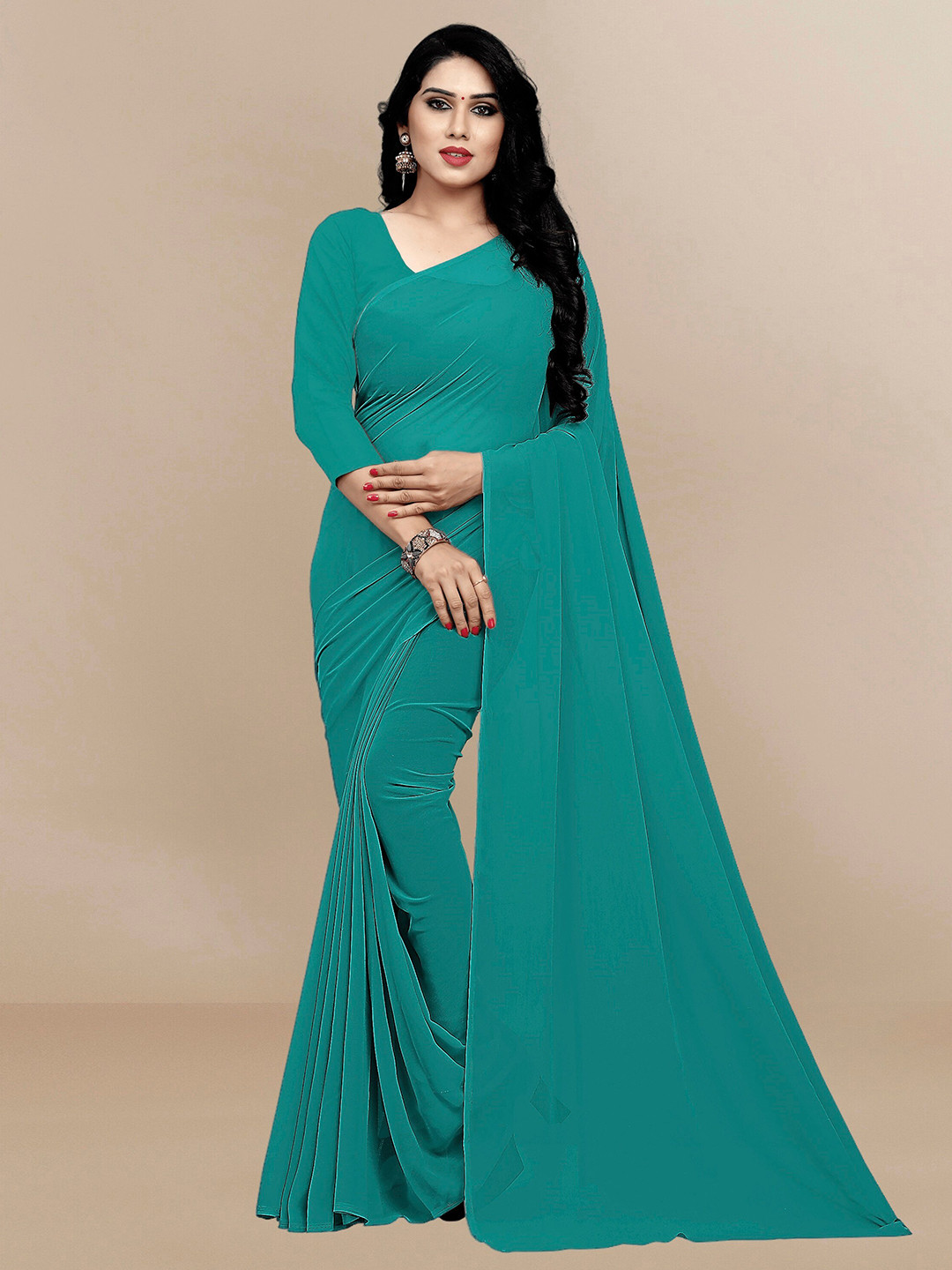 Sidhidata Green Pure Georgette Saree