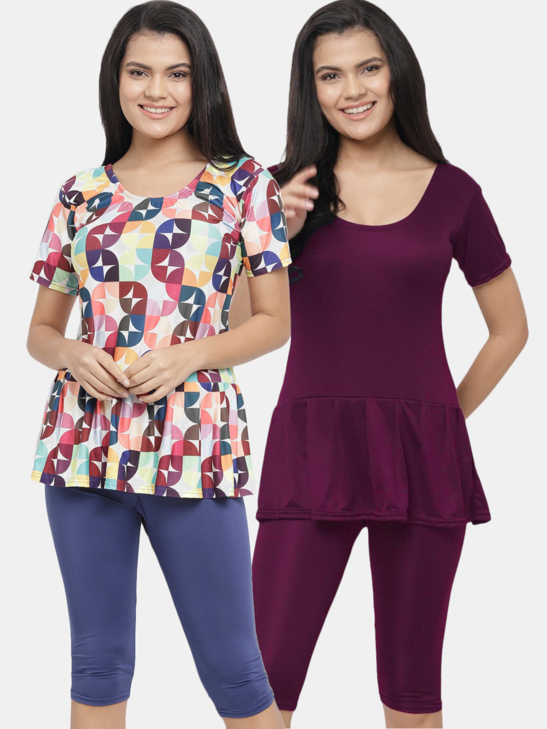 N-Gal Women Pack Of 2 Padded One Piece Swimsuits