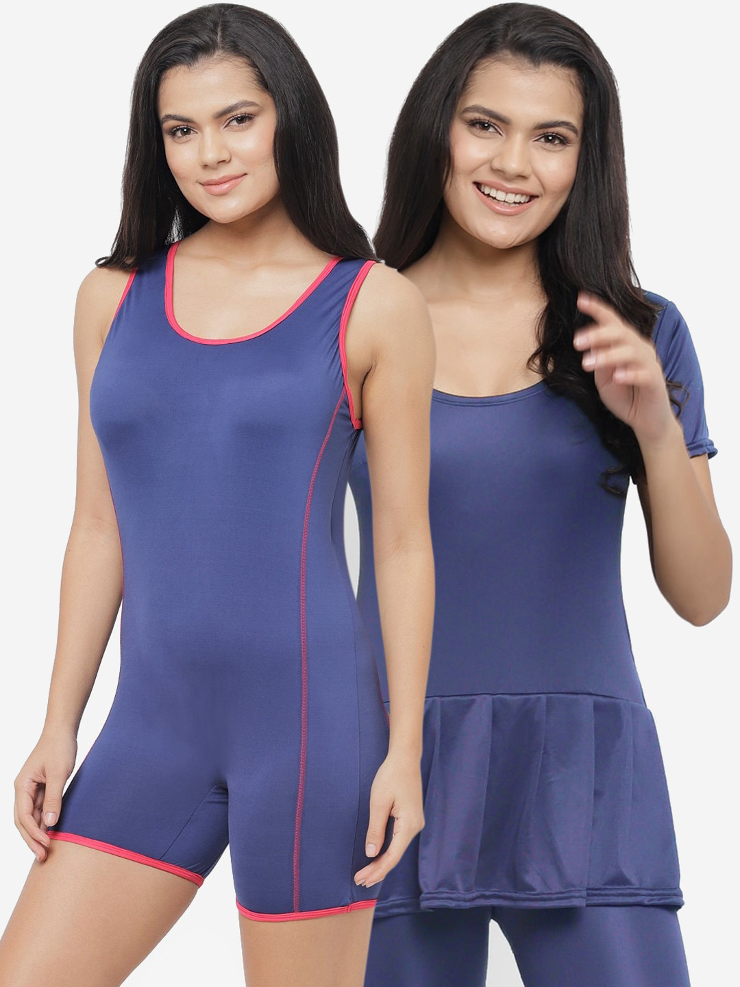 N-Gal Women Pack of 2 Padded Stretchable Swimsuits