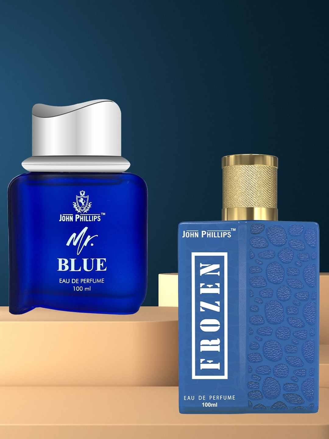 JOHN PHILLIPS Set Of 2 Long-Lasting Eau De Parfum - Frozen & Mr. Blue - 100ml Each