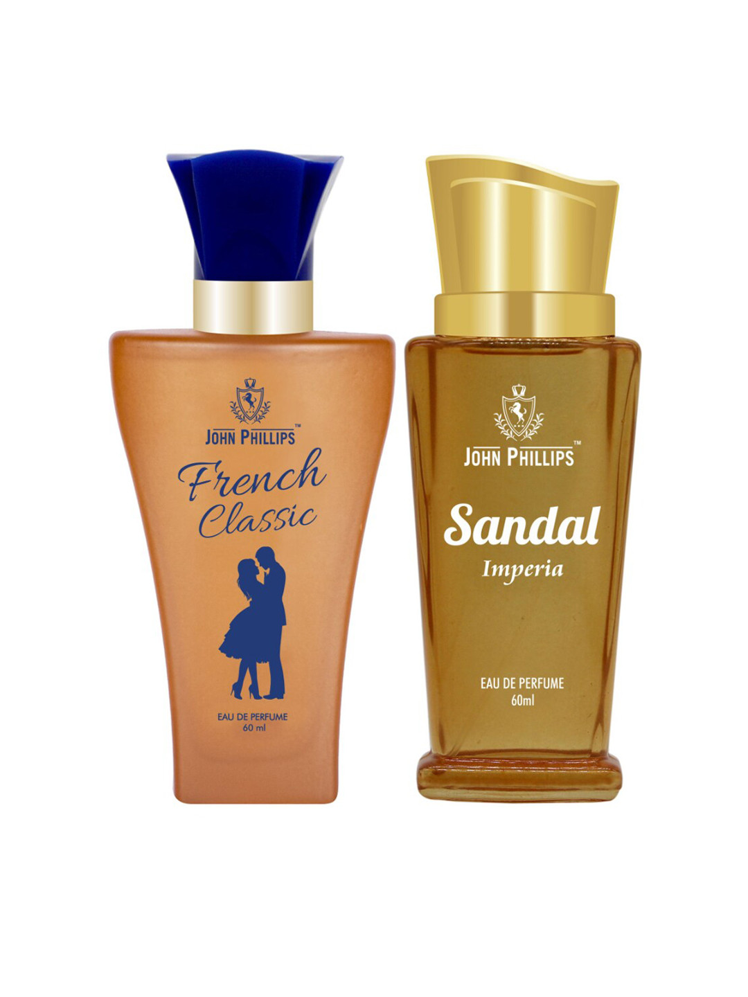 JOHN PHILLIPS Set Of 2 Long-Lasting Eau De Parfum - French Classic & Sandal - 60ml each