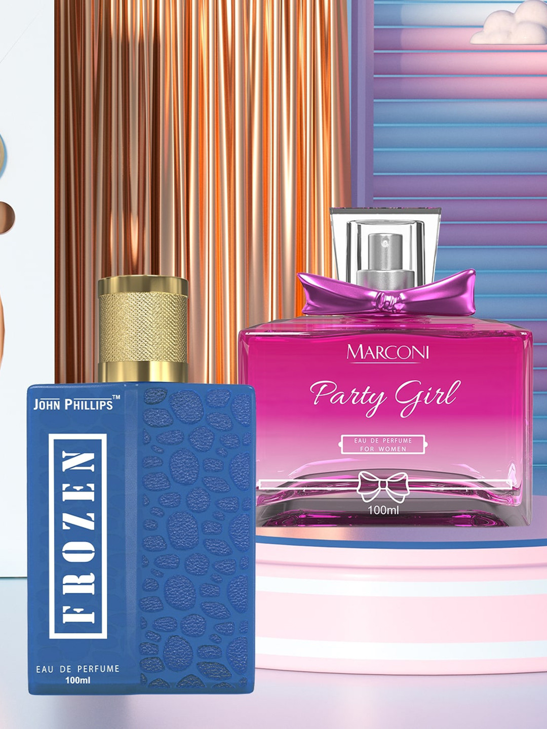 JOHN PHILLIPS Unisex Set Of Frozen & Marconi Party Girl Eau De Parfum - 100 ml Each