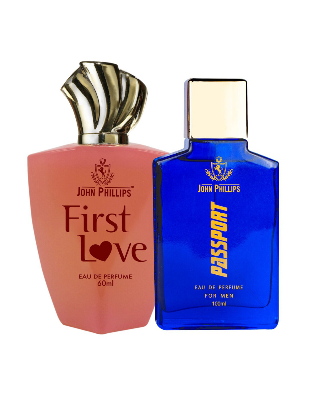 JOHN PHILLIPS Set Of 2 Long-Lasting Eau De Parfum - First Love 60ml & Passport 100ml