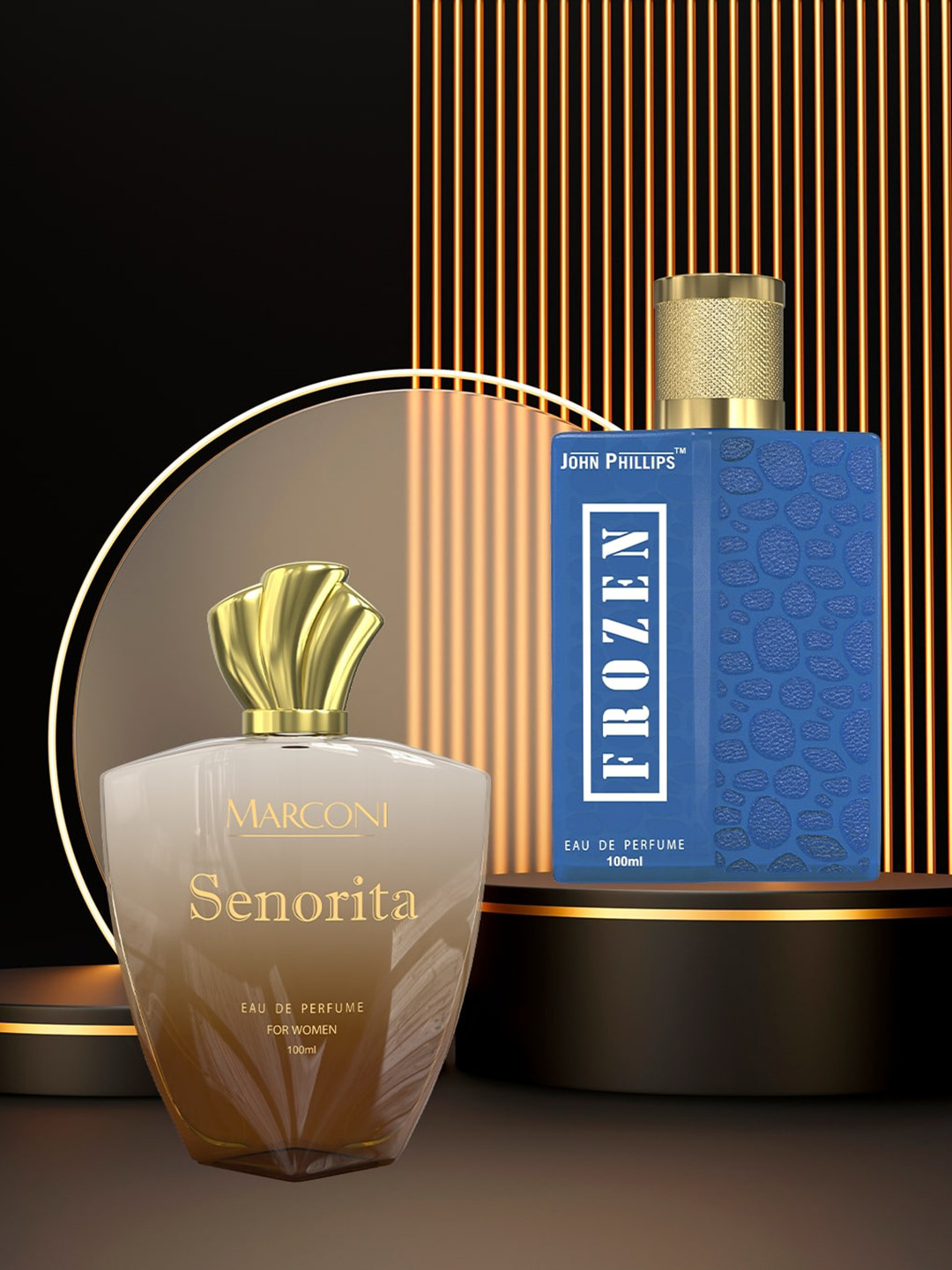 JOHN PHILLIPS Set Of 2 Long-Lasting Eau De Parfum - Frozen & Marconi Senorita - 100ml each