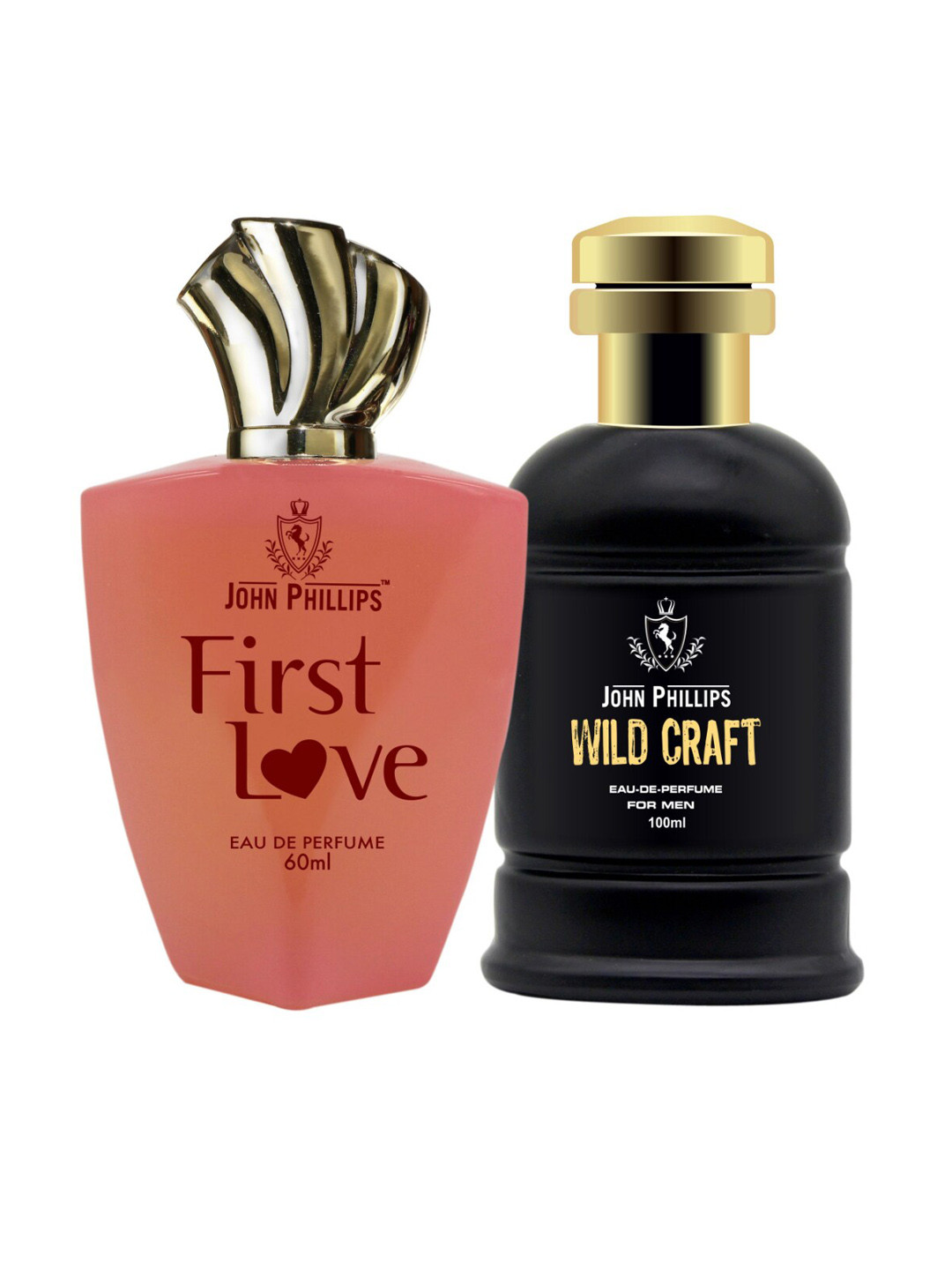 JOHN PHILLIPS Set Of 2 Long-Lasting Eau De Parfum - First Love 60ml & Wildcraft 100ml