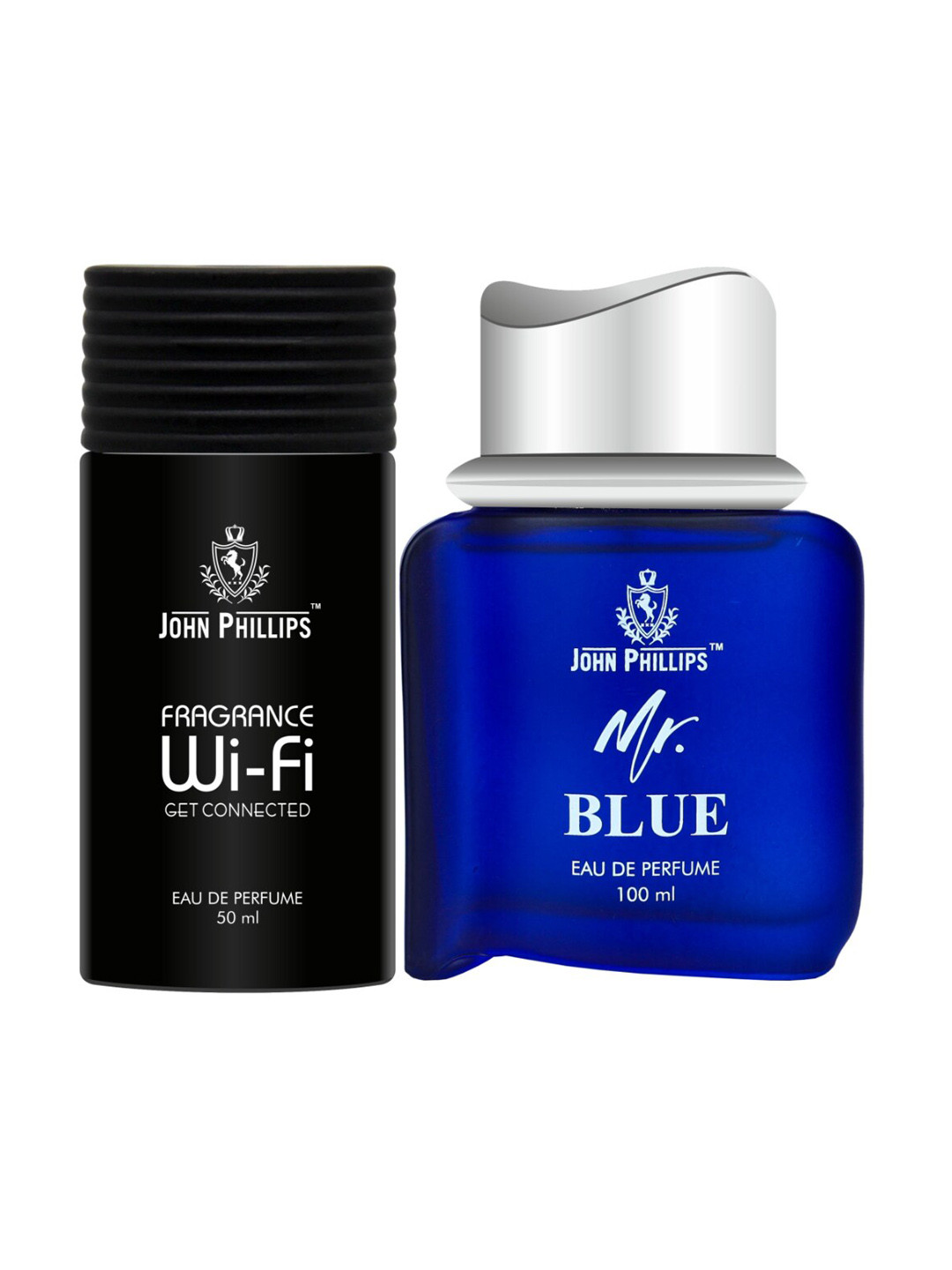 JOHN PHILLIPS Set Of 2 Long-Lasting Eau De Parfum - Fragrance Wifi 50ml & Mr. Blue 100ml