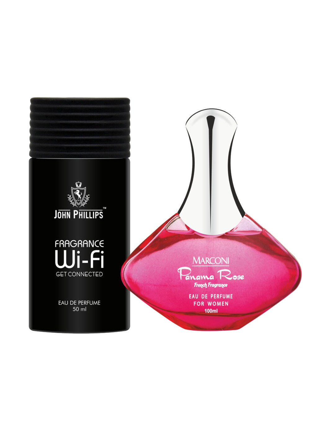 JOHN PHILLIPS Set Of 2 Eau De Parfum - Women Panama Rose 100ml & Fragrance Wi-Fi 50ml