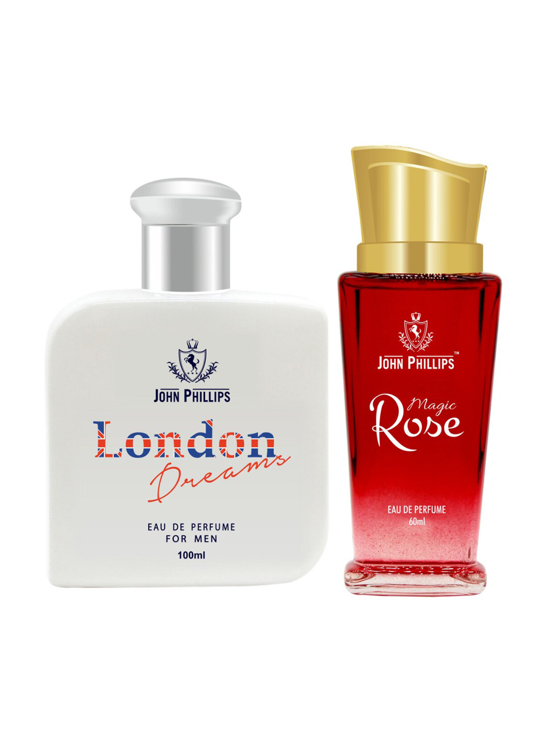 JOHN PHILLIPS Set Of 2 Eau De Parfum - Men London Dreams 100ml & Magic Rose 60ml