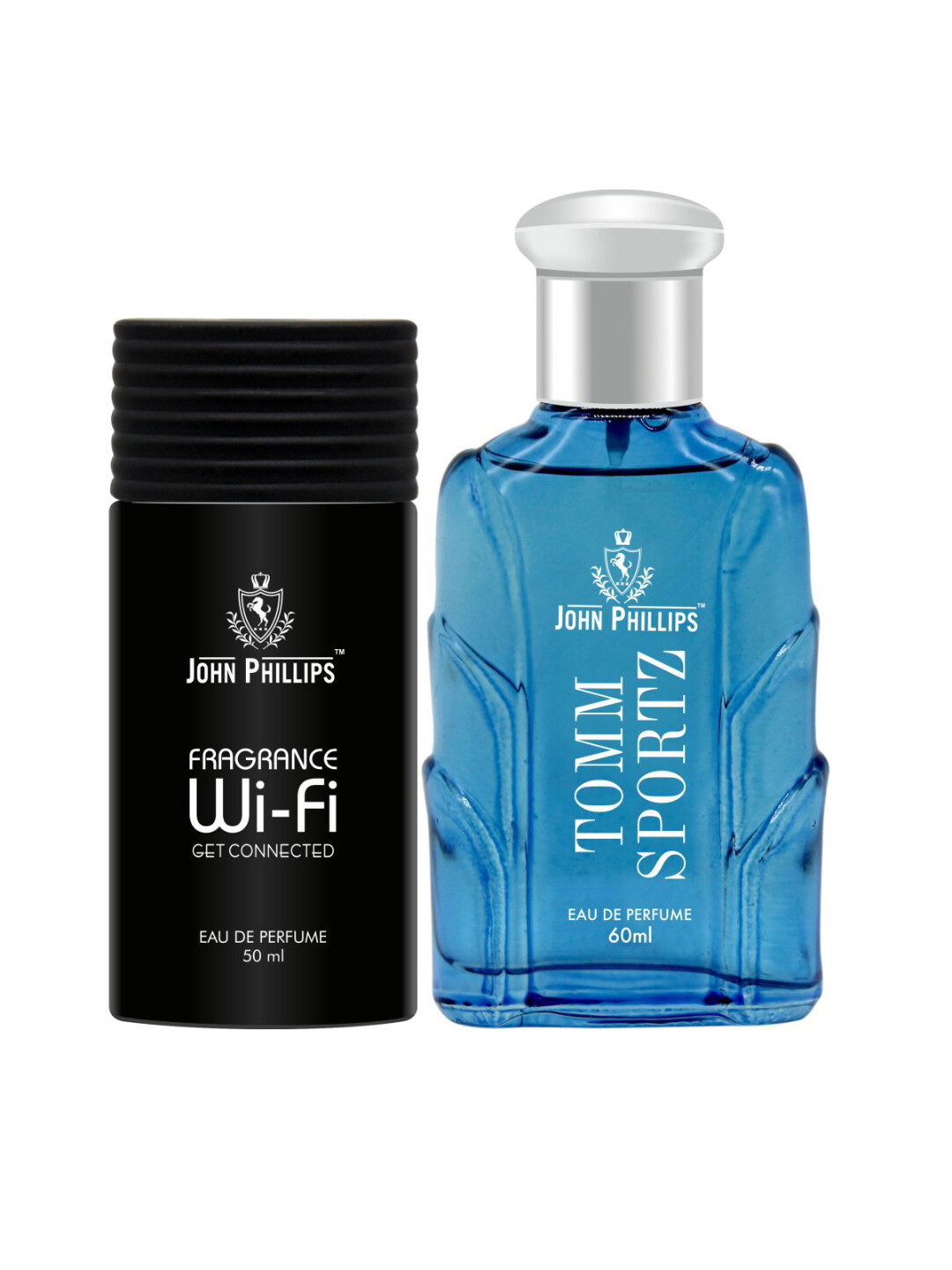 JOHN PHILLIPS Set Of 2 Eau De Parfum - Fragrance Wi-Fi 50ml & Tomm Sportz 60ml