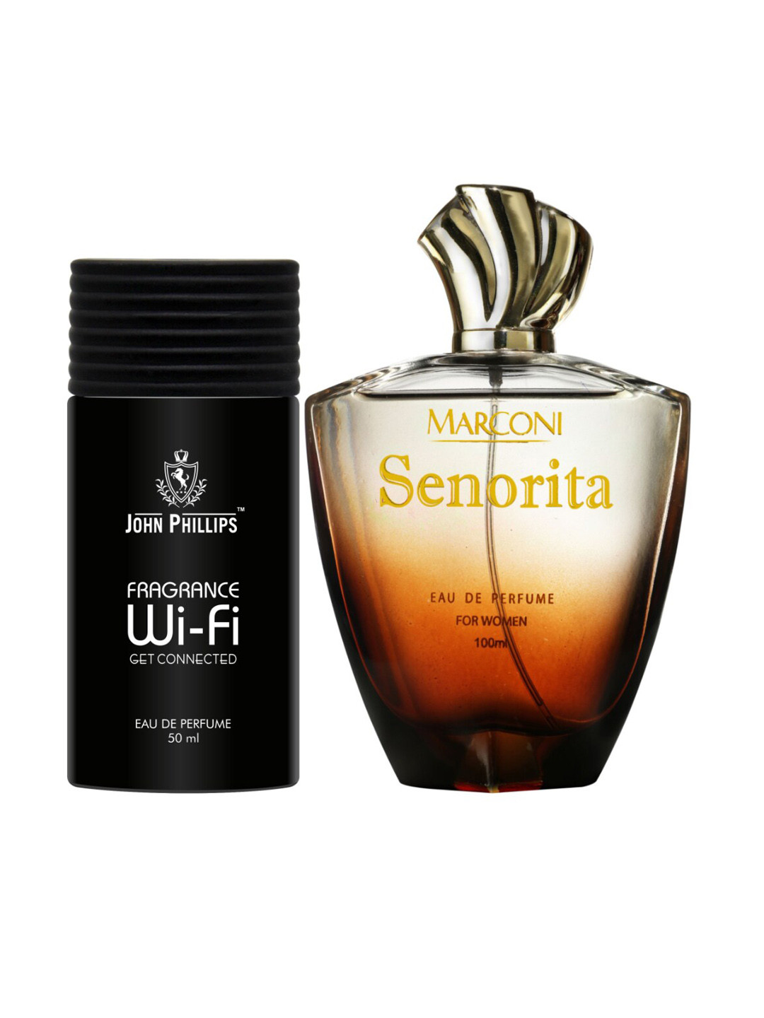 JOHN PHILLIPS Set Of 2 Eau De Parfum - Women Senorita 100ml & Fragrance Wi-Fi 50ml