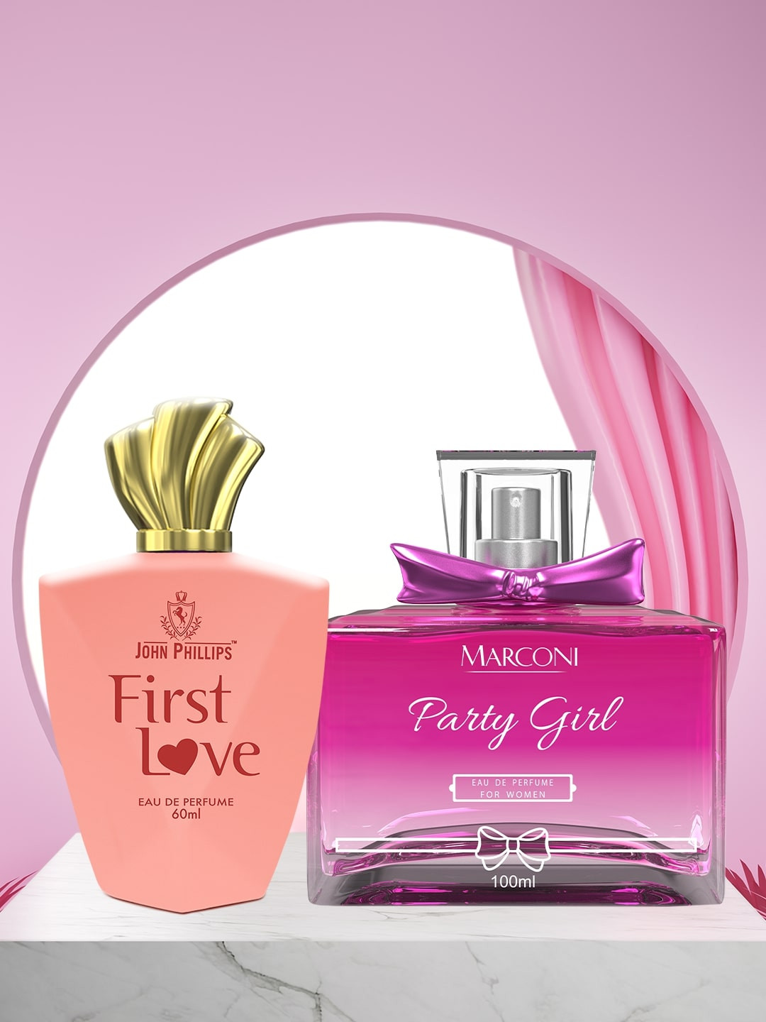 JOHN PHILLIPS Unisex Set Of 2 First Love & Marconi Party Girl Eau De Parfum - 60ml+100ml