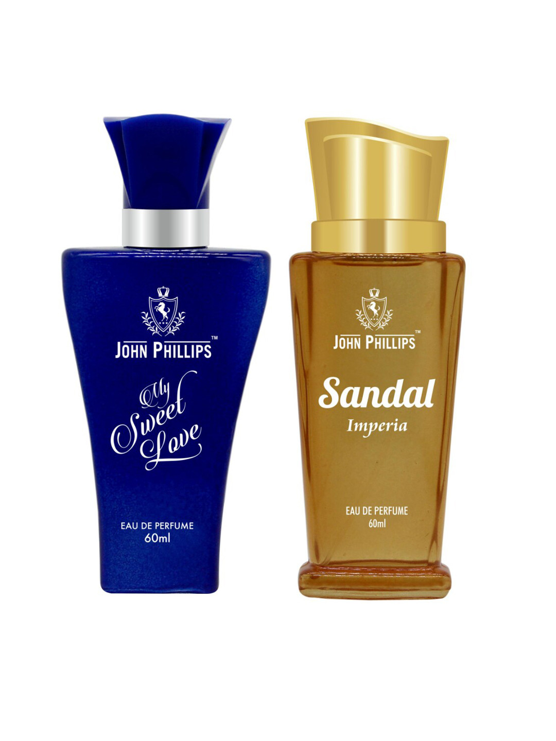 JOHN PHILLIPS Set of 2 Eau De Parfum 60 ml Each -My Sweet Love & Sandal Imperia