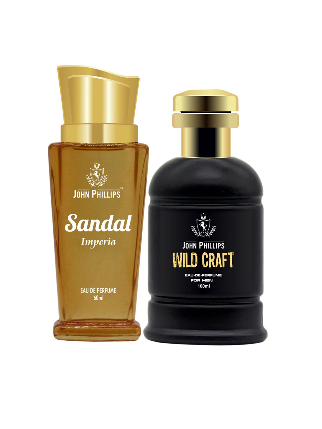 JOHN PHILLIPS Set Of 2 Eau De Parfum - Sandal Imperia 60ml & Men Wildcraft 100ml
