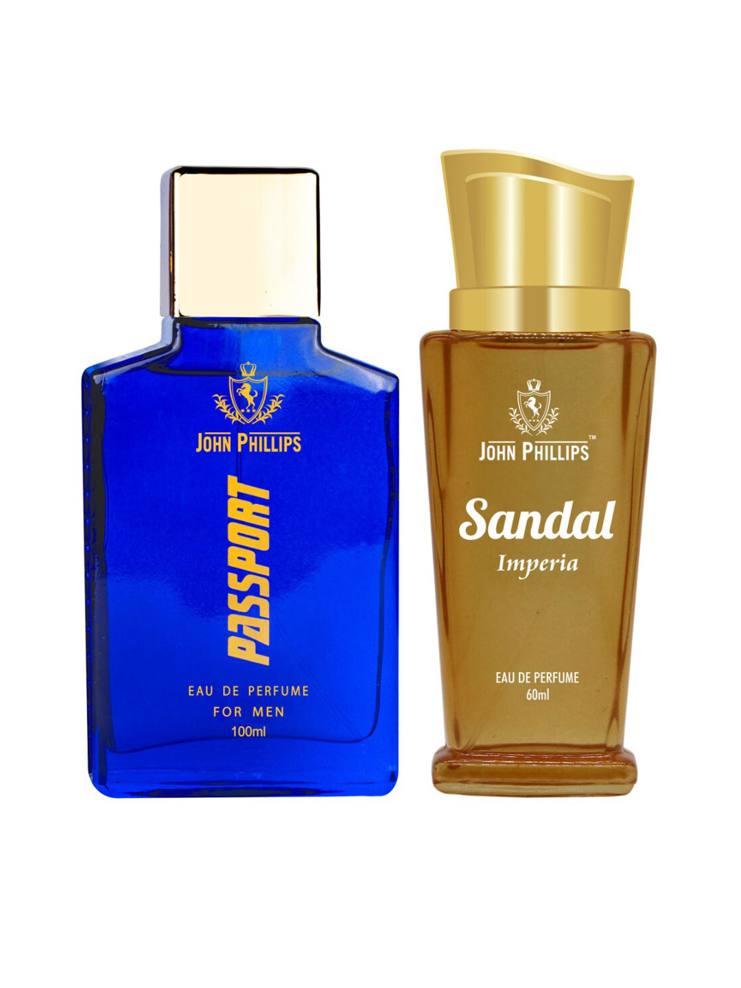 JOHN PHILLIPS Set of 2 Long Lasting Eau De Parfum - Sandal Imperia 60ml & Passport 100ml