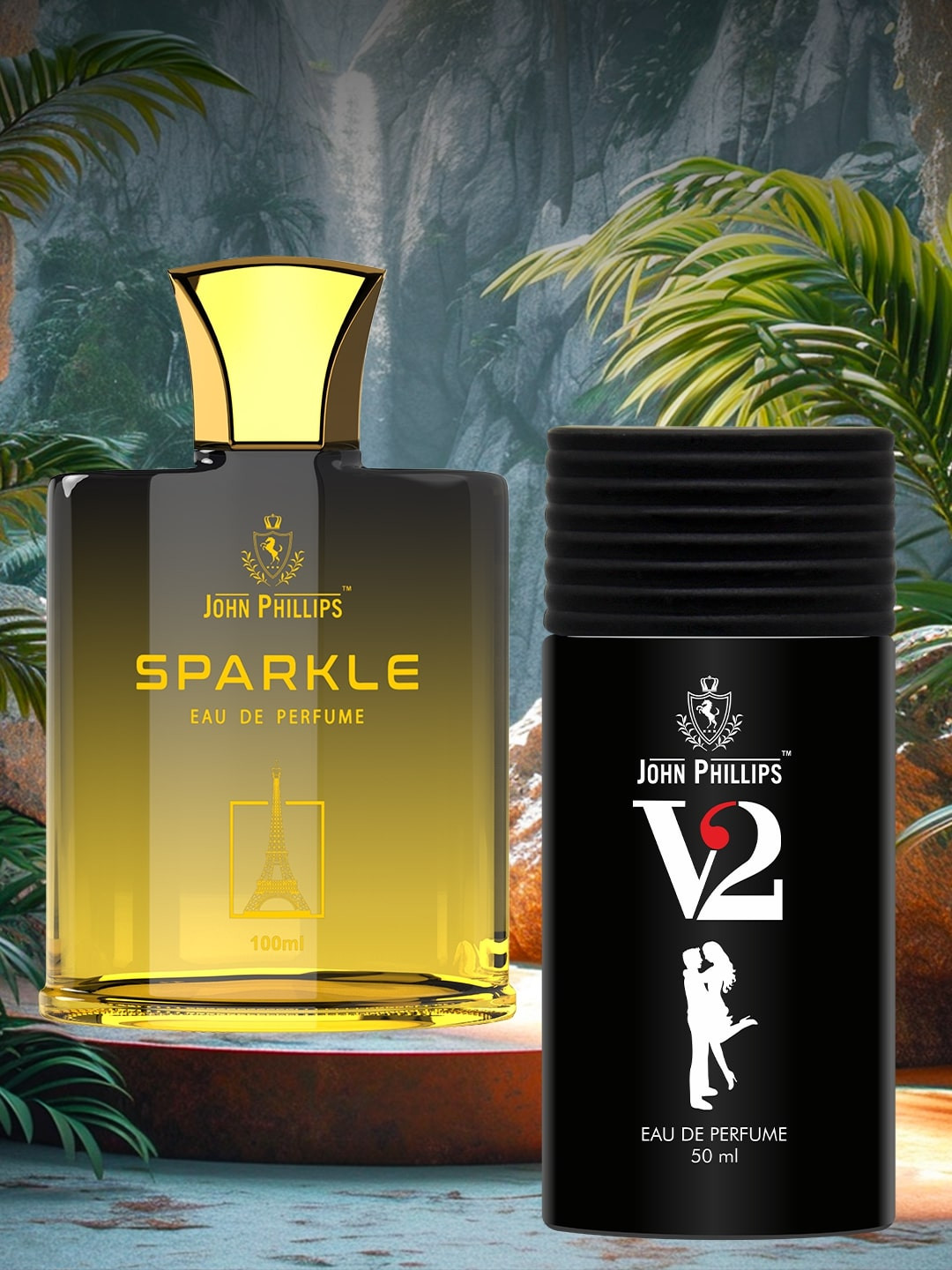 JOHN PHILLIPS Sparkle & V2 Set Of 2 Long Lasting Eau De Parfum