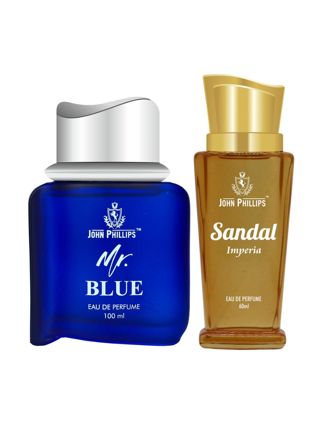 JOHN PHILLIPS Set Of 2 Mr.Blue 100 ml Eau De Perfume & Sandal 60 ml Eau De Perfume