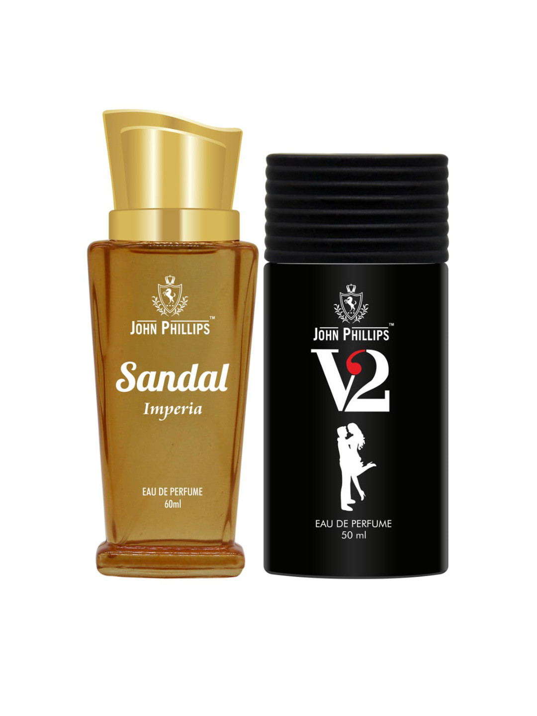 JOHN PHILLIPS Set Of 2 Sandal 60 ml & V2 Long Lasting Eau De Parfum 50 ml
