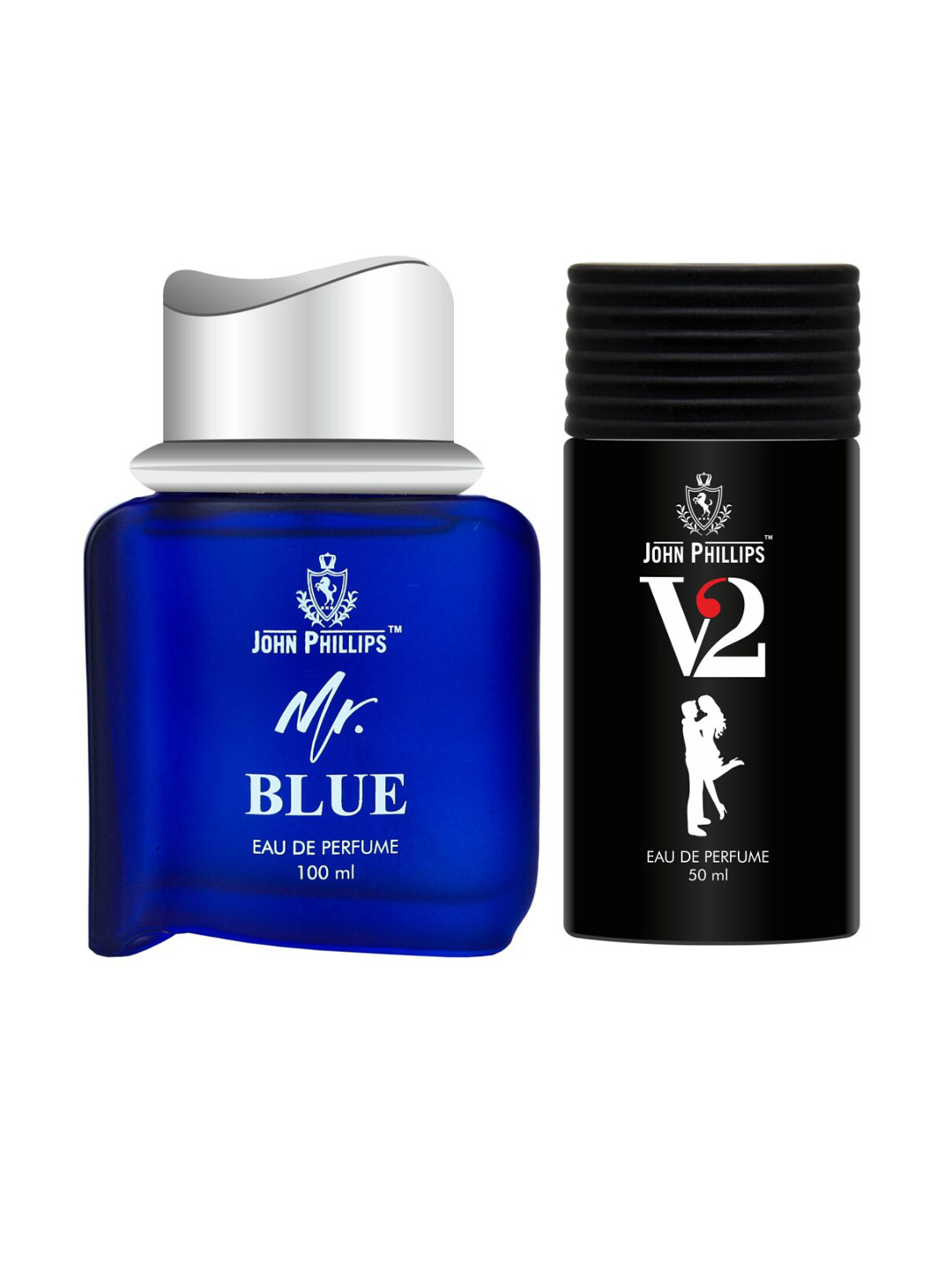 JOHN PHILLIPS Set Of 2 Eau De Parfum - V2 50ml & Men Mr Blue 100ml