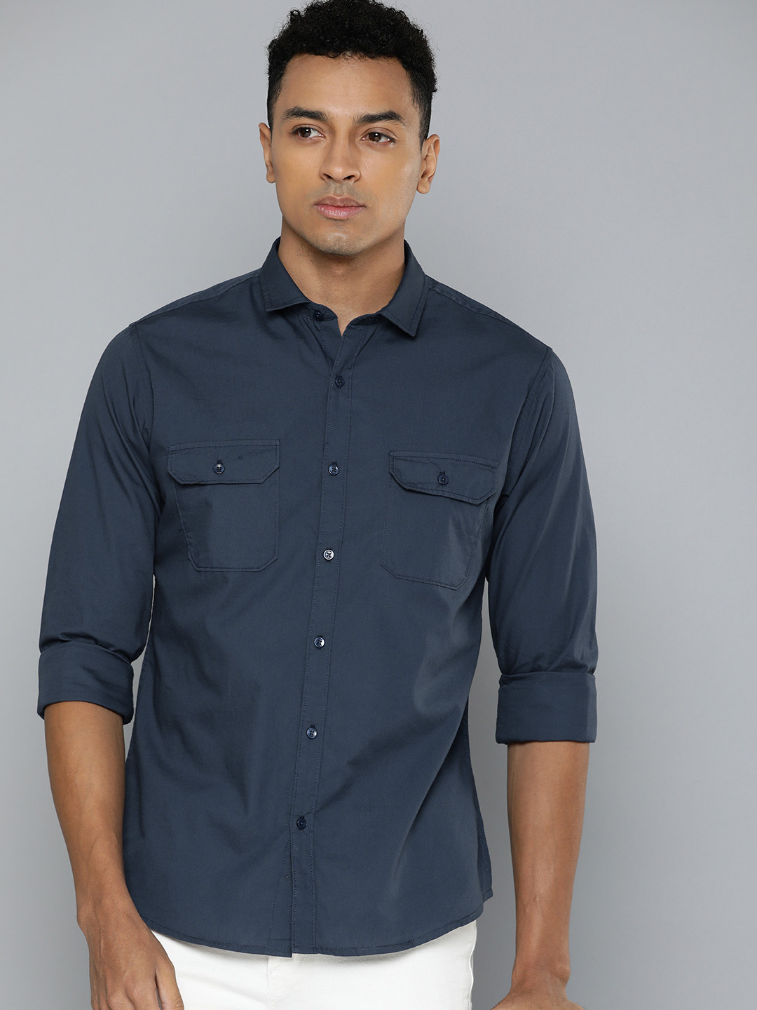 ether Solid Regular  Cotton Casual Shirt