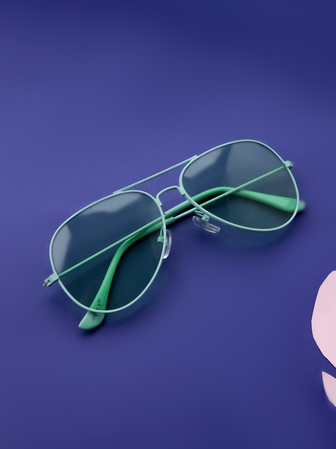 Spiky Kids Aviator Sunglasses with UV Protected Lens K123_Grn_Grn