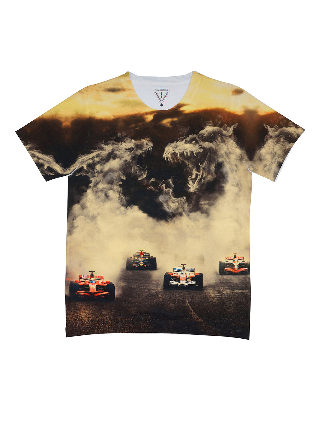 Wear Your Mind Boys Beige Printed Round Neck T-shirt