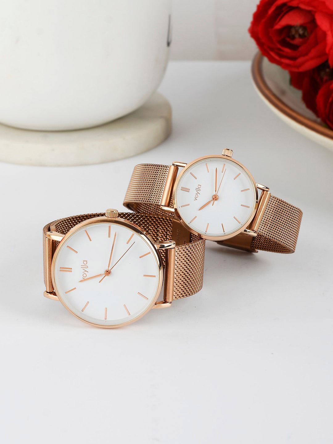 Voylla Stainless Steel Bracelet Style Straps Couple Analogue Watch 8905124490336