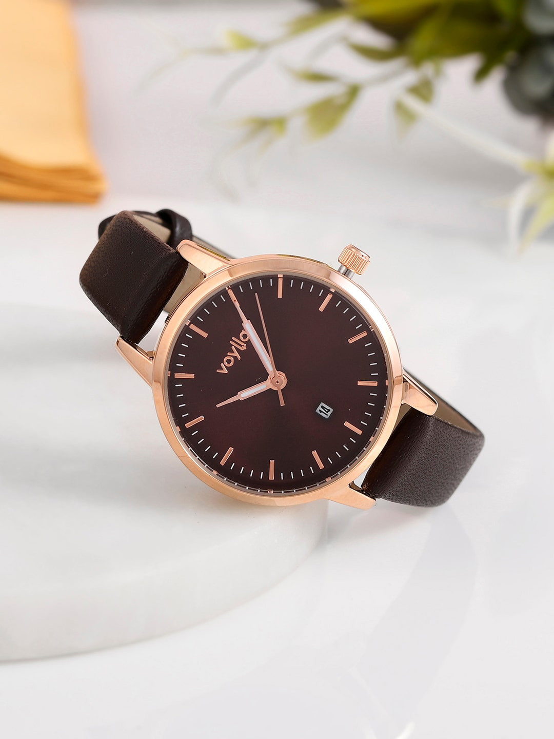 Voylla Brown Dial Analog Watch