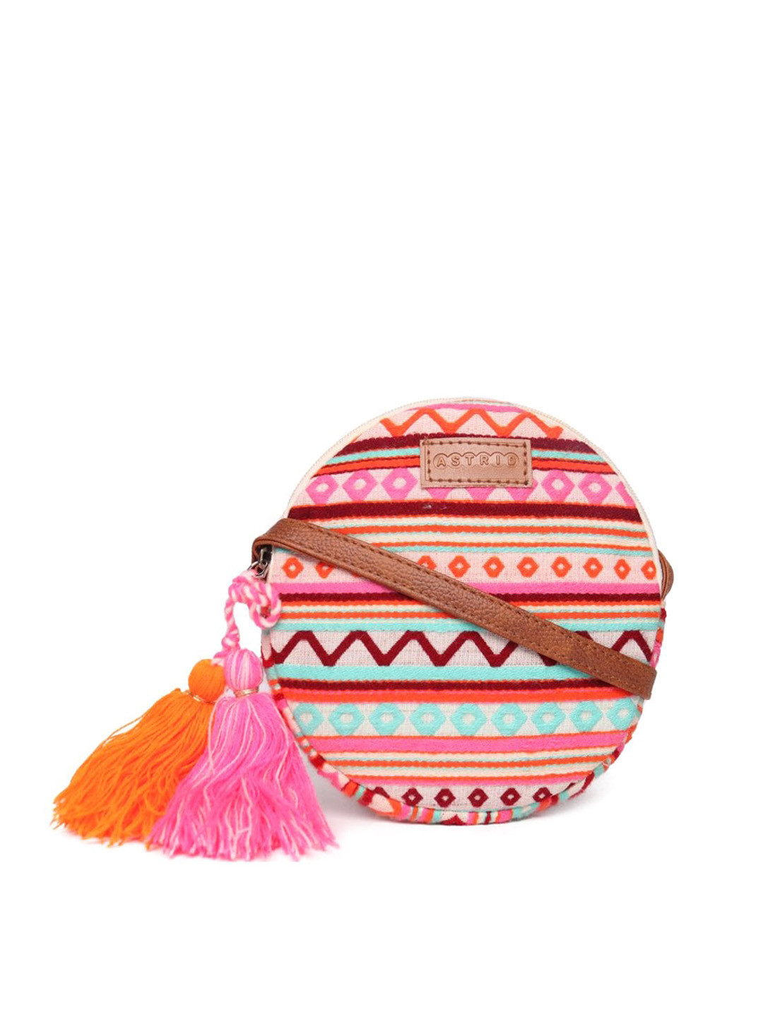 ASTRID Textured Tasselled Sling Bag