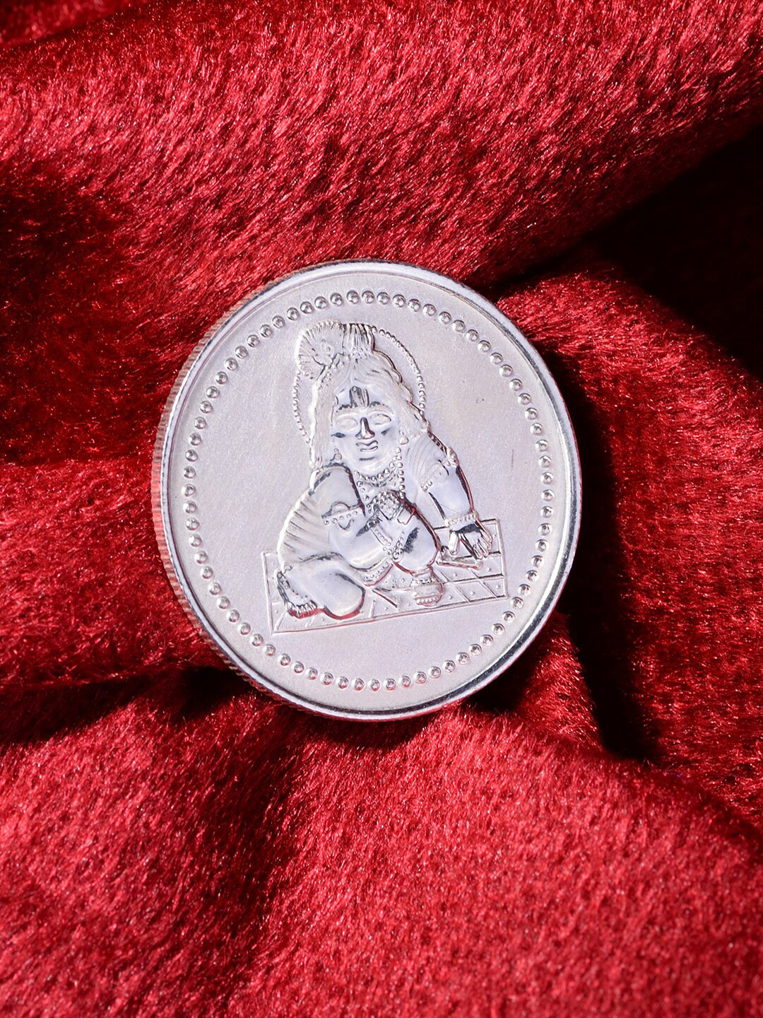 Saraf RS Jewellery Laddu Gopal 10 gram 999 Round Silver Coin