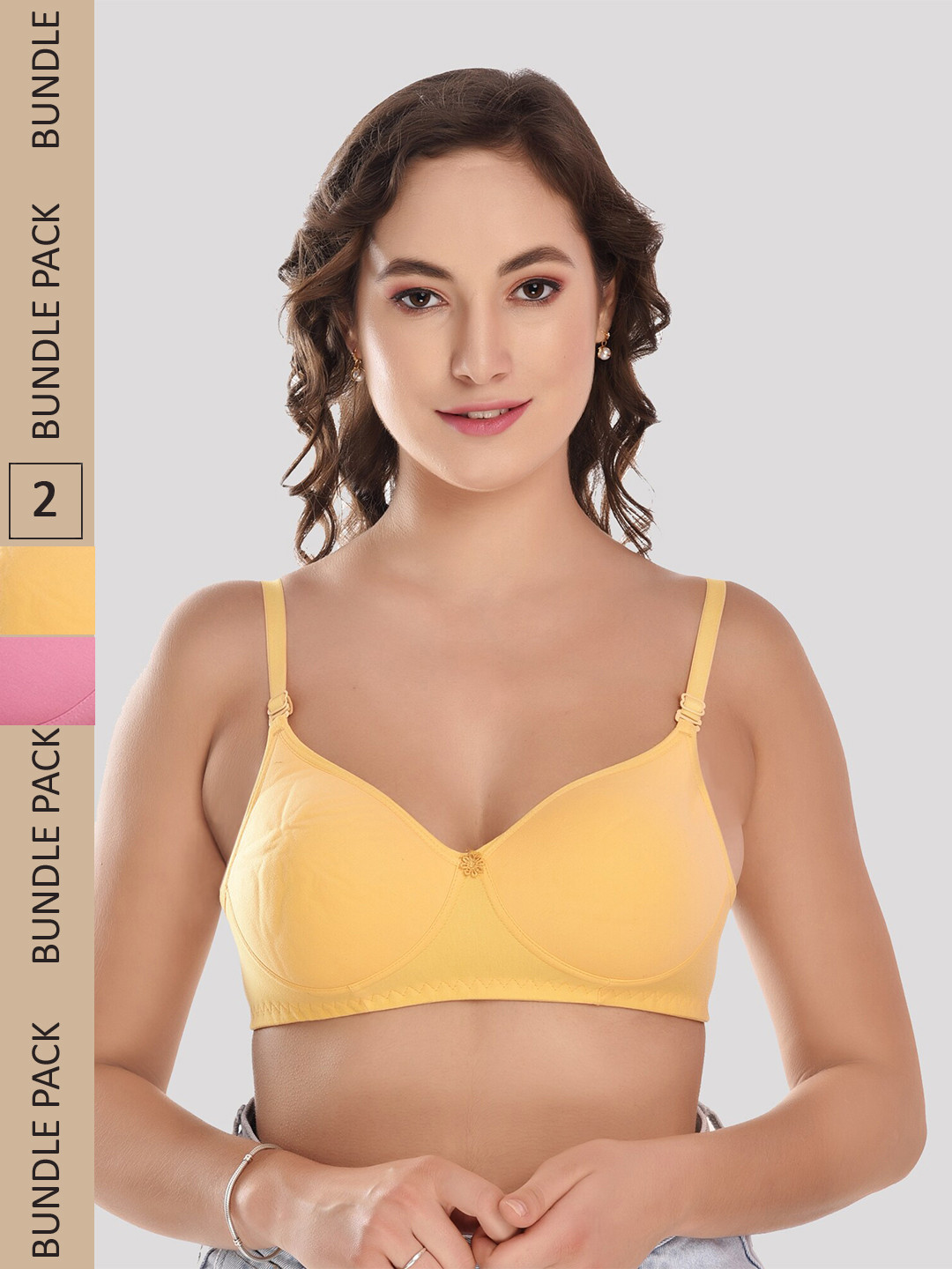 Designer Bugs Pack of 2 Cotton Super Support Padded Bra