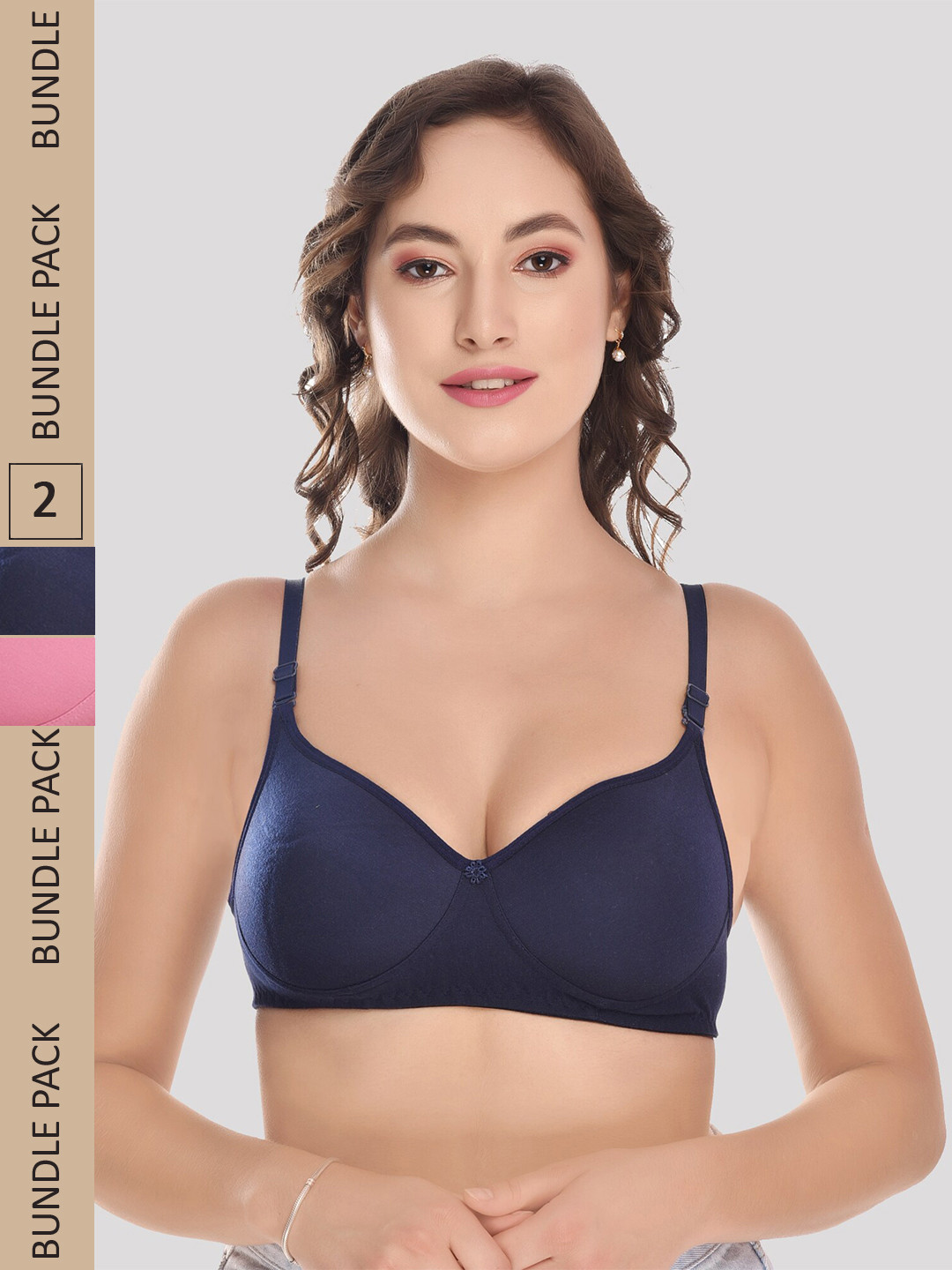 Designer Bugs Pack of 2 Cotton Super Support Lightly Padded