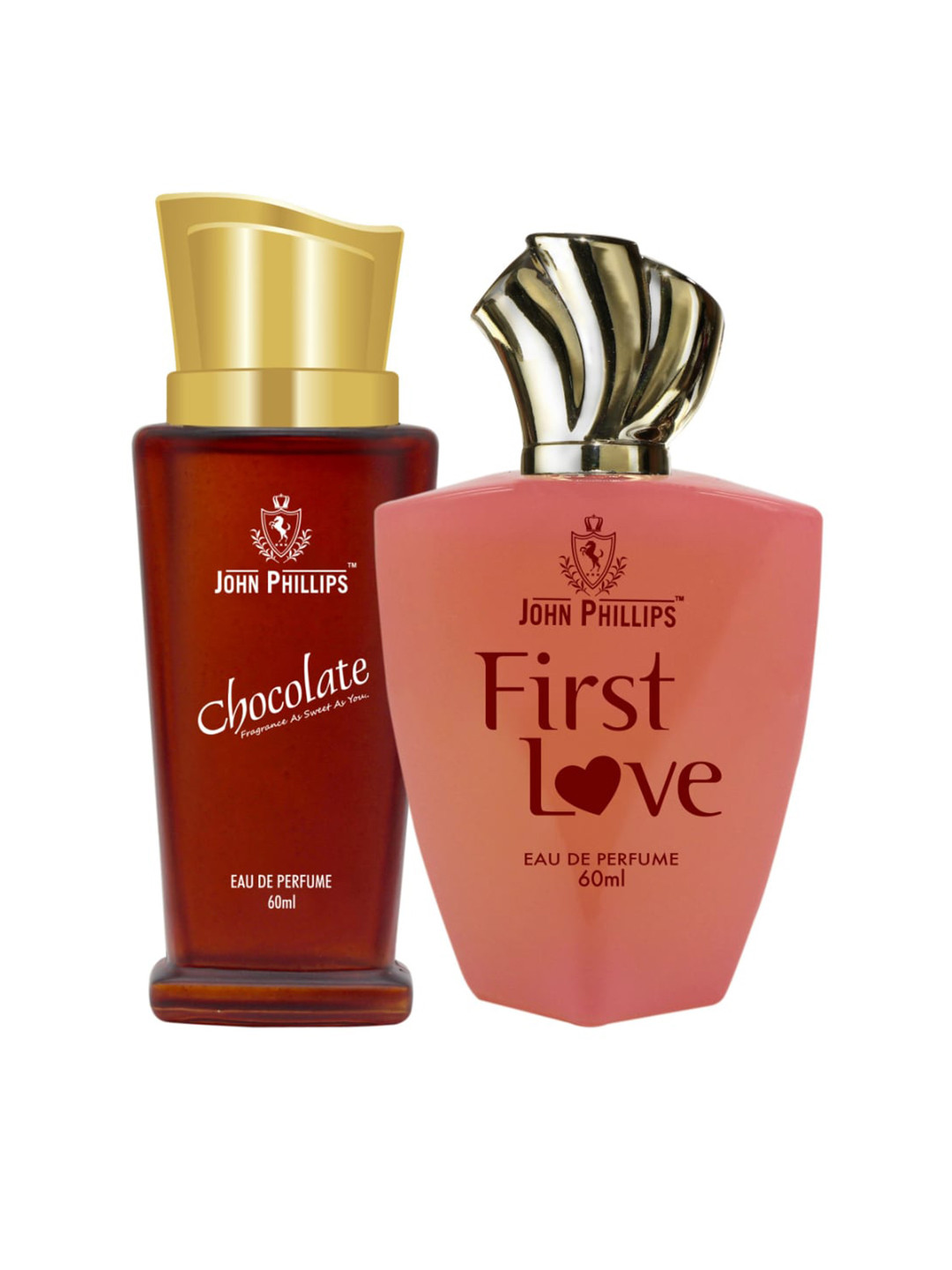JOHN PHILLIPS Set Of 2 Chocolate & First Love Long Lasting Eau De Parfum 60 ml Each