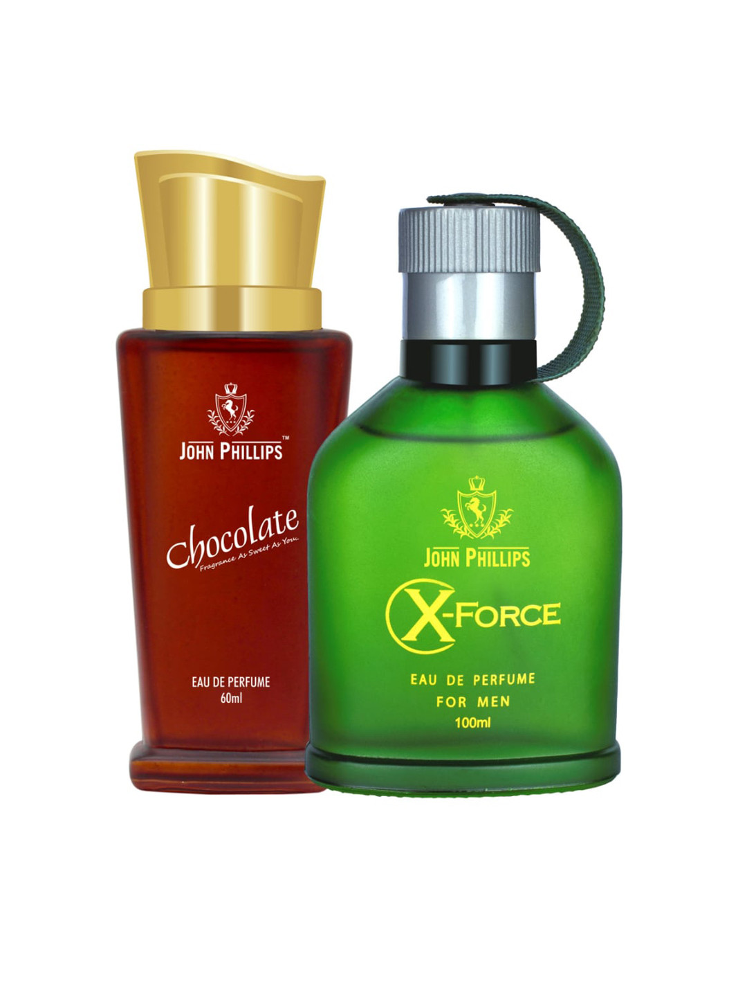 JOHN PHILLIPS Set Of 2 Chocolate 60 ml & X-Force 100ml Long Lasting Eau De Parfum