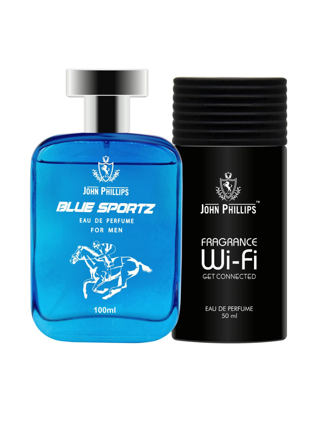 JOHN PHILLIPS Set Of 2 Blue Sportz 100 ml & Fragrance WIFI 50 ml Eau De Parfum