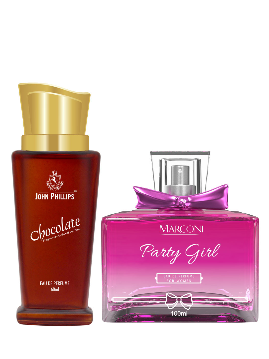 JOHN PHILLIPS Set Of 2 Chocolate Eau De Perfume & Marconi Party Girl Eau De Perfume