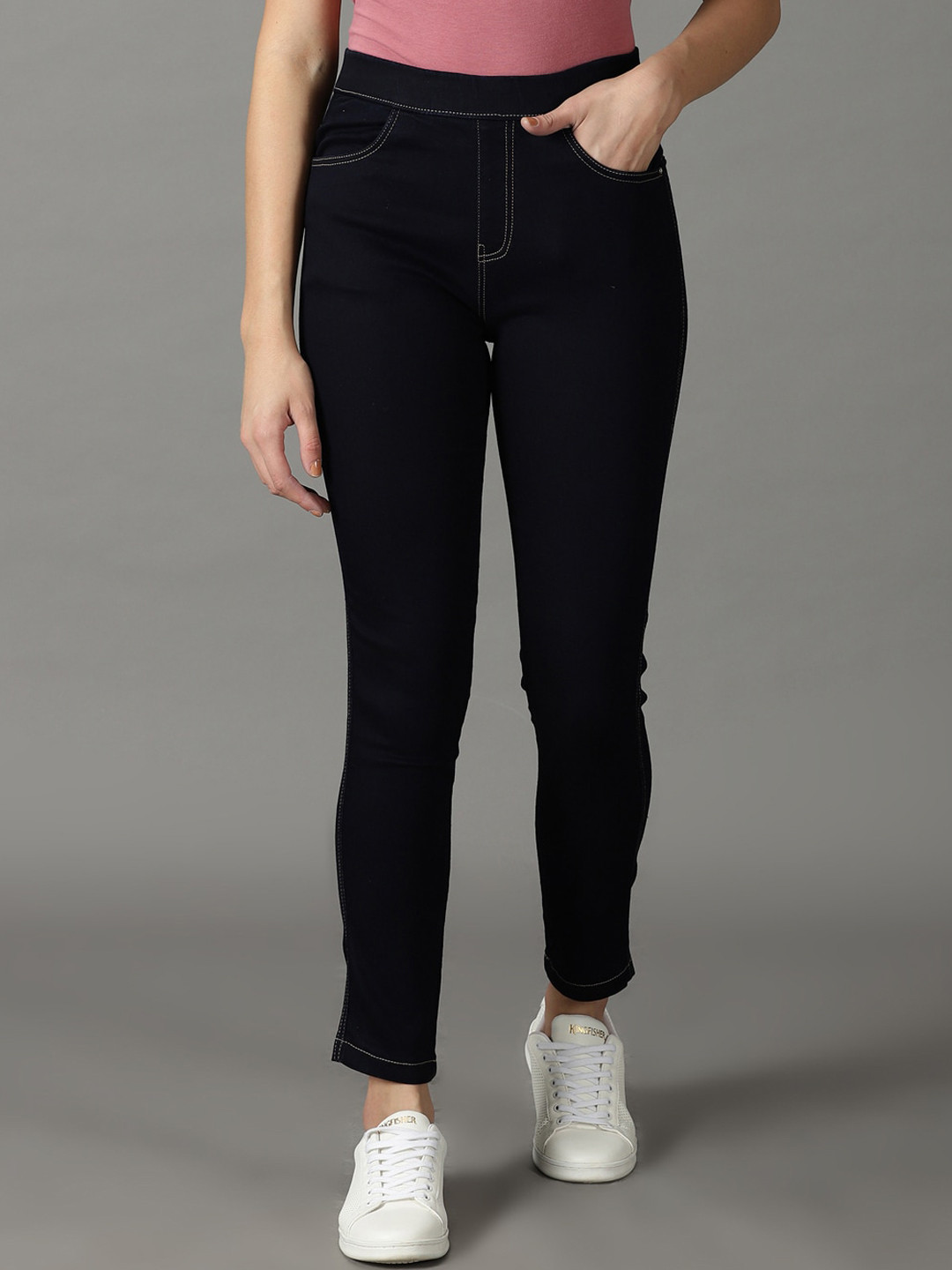 SHOWOFF Women High-Rise Acid Wash Stretchable Jeans